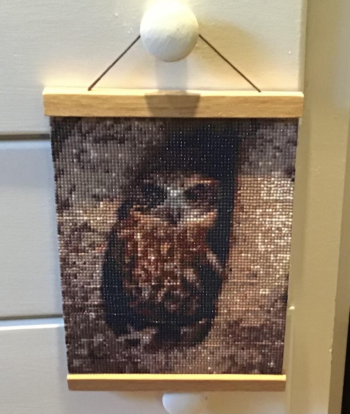 Wooden Hanging Frame Paint With Diamonds