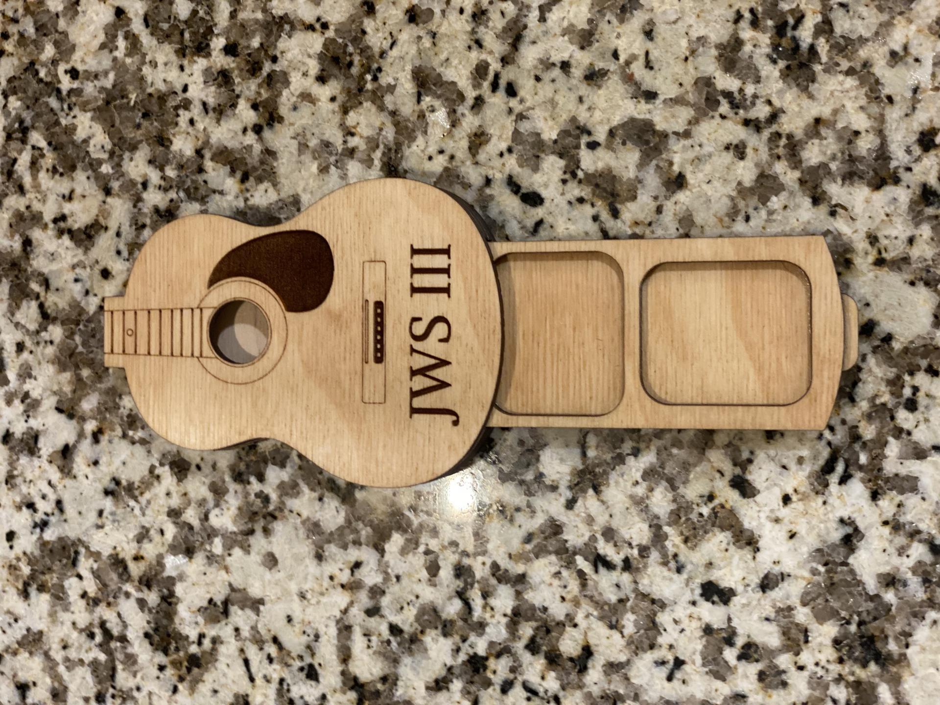 Guitar Pick Holder Big Blue Laser Designs